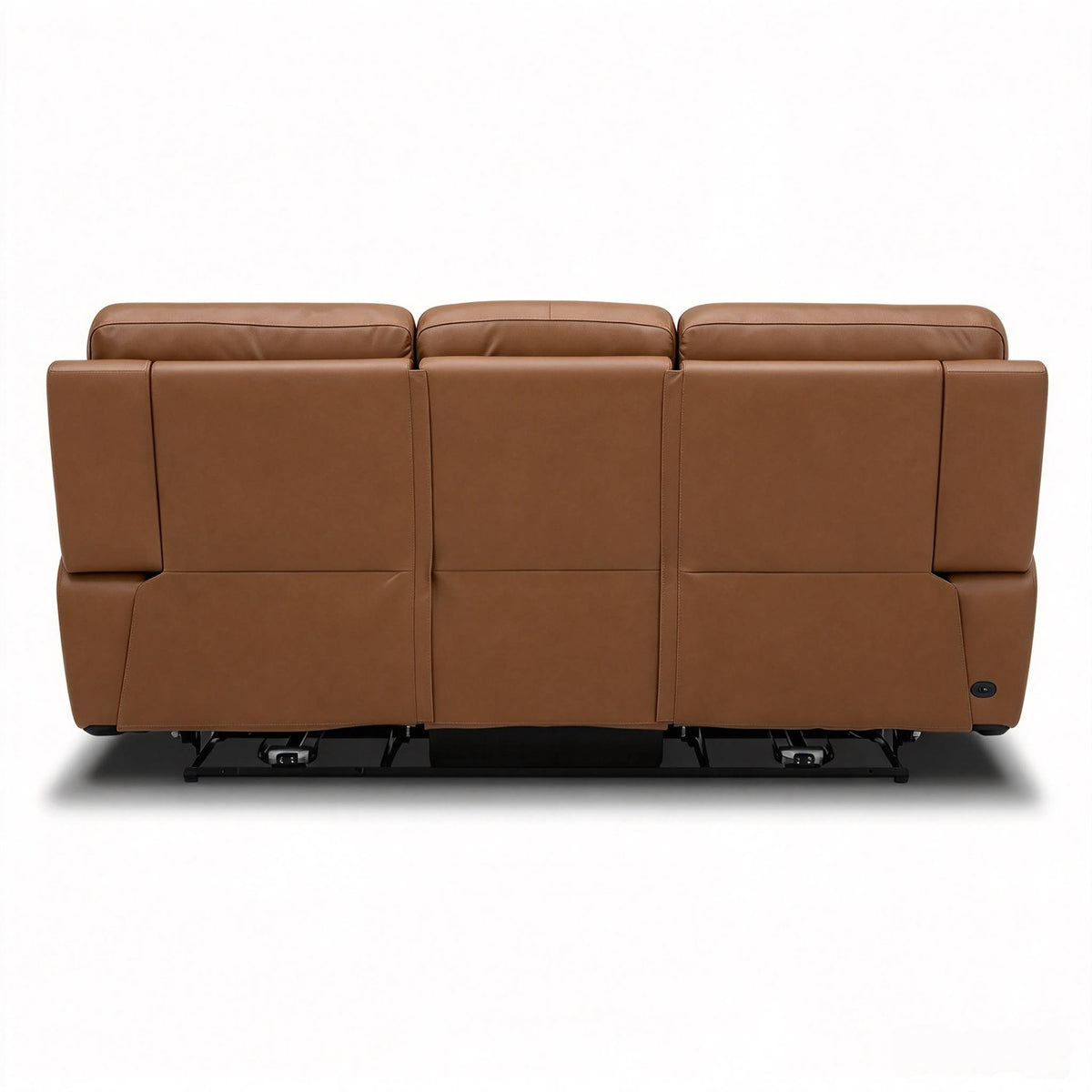 3-Seat Matte Leather Power Reclining Sofa