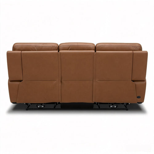 3-Seat Matte Leather Power Reclining Sofa