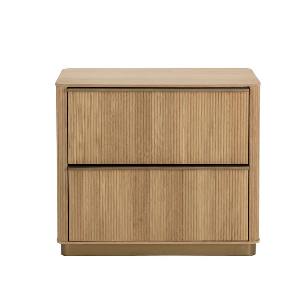 Fluted Oak Nightstand