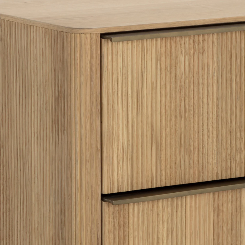 Fluted Oak Nightstand