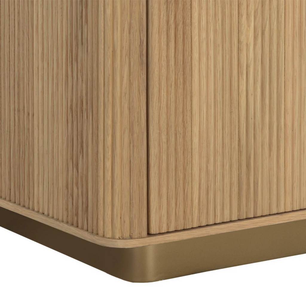 Fluted Oak Nightstand