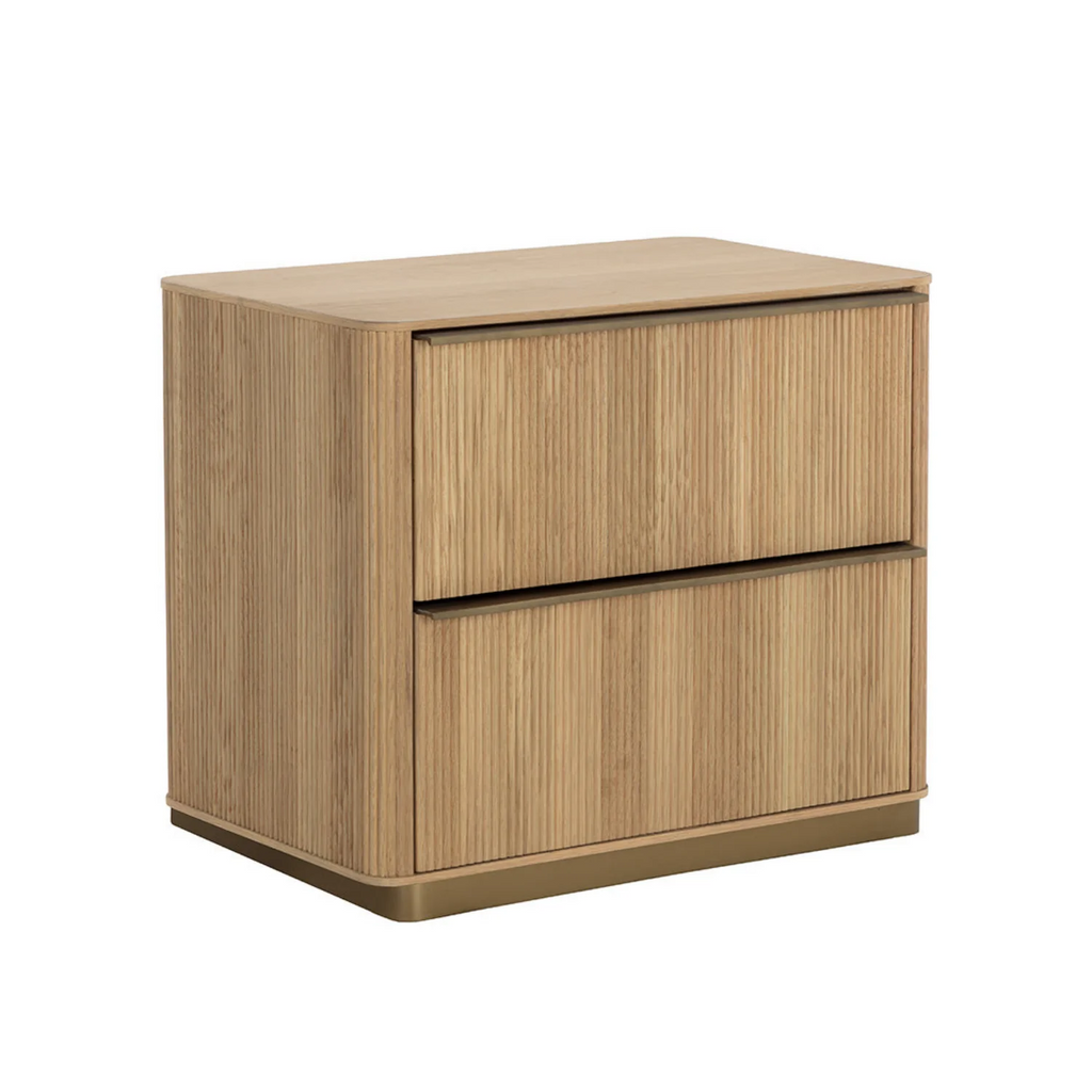 Fluted Oak Nightstand