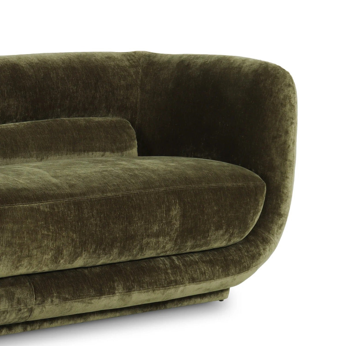 Moss Green Curved Sofa