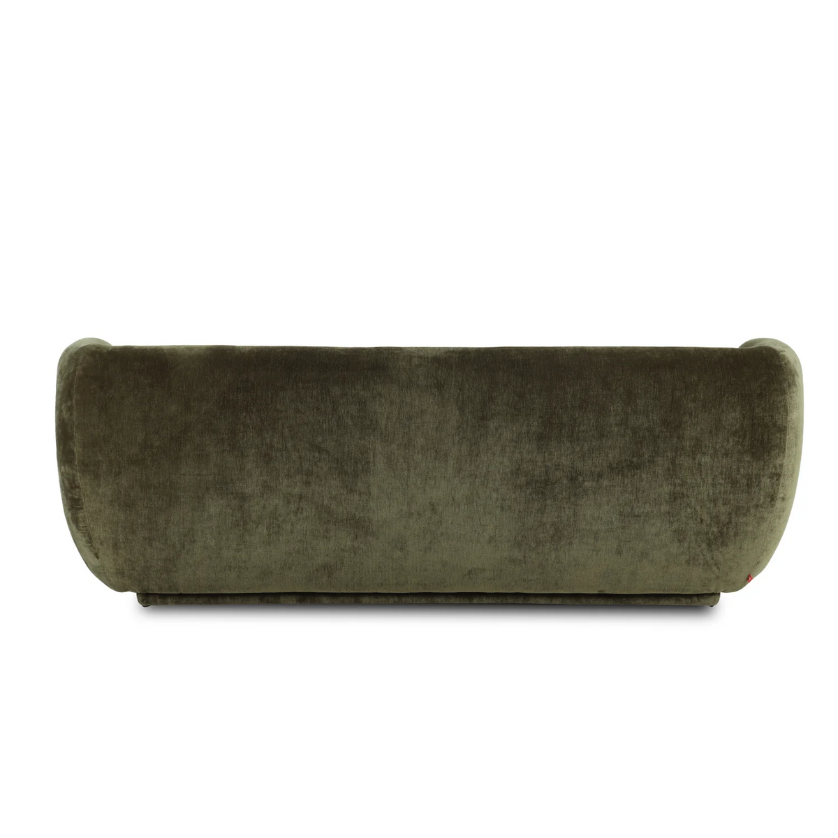 Olive Green Curved Upholstered Sofa