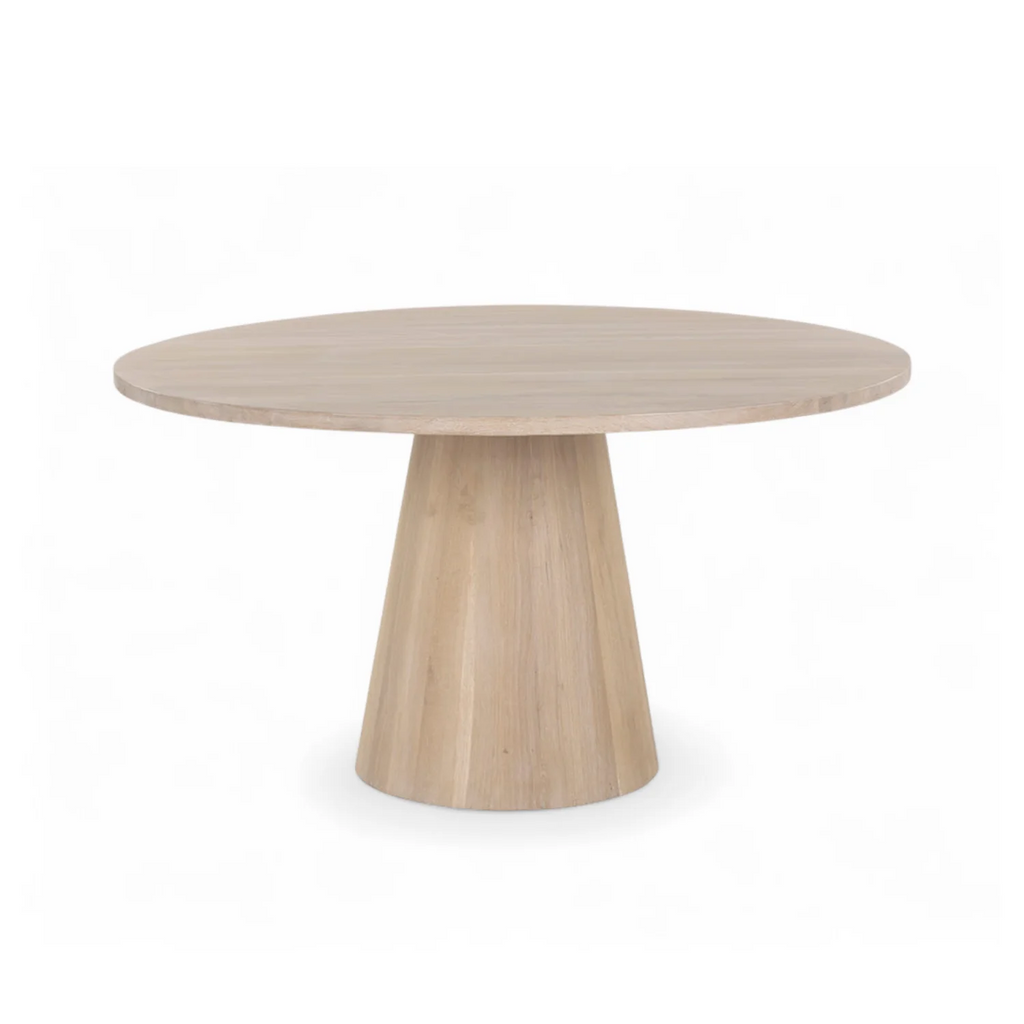 Round Solid Oak Dining Table