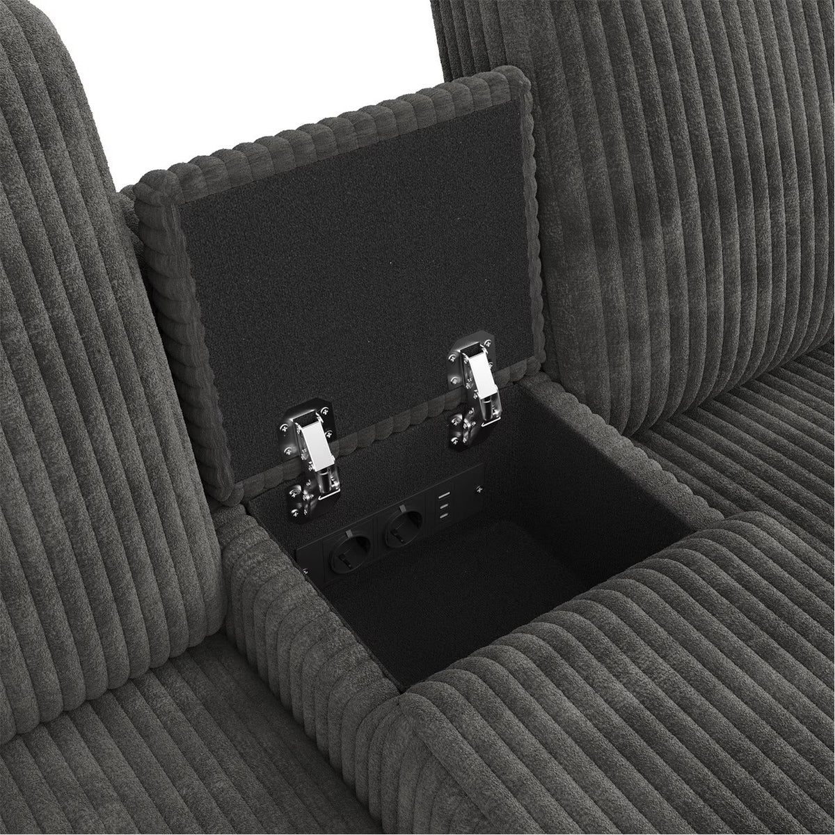 U-Shaped Corduroy Sectional Sofa